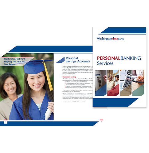WashingtonFirst Bank in VA Personal Banking Services brochure