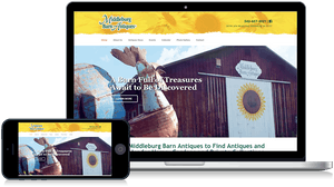 Middleburg Barn Market in Virginia antiques website design