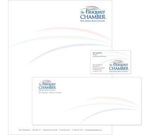 The Fauquier Chamber in Virginia stationery design