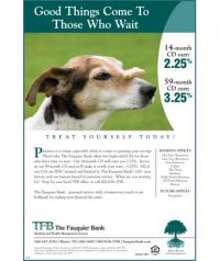 The Fauquier Bank in VA magazine ad