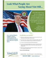 Ad for Vint Hill Economic Development Authority in VA