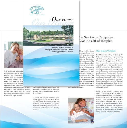 Hospice of the Rapidan in Virginia Our House brochure