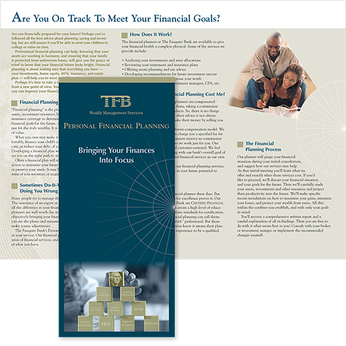 TFB Wealth Management Services in VA brochure for personal financial planning