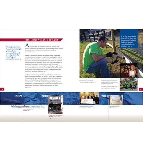 WashingtonFirst Bank in VA annual report inside spread